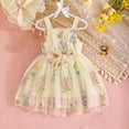 thumbnail image 2 of Ugoldhm Toddler Girls Princess Dresses Fairy Sleeveless Bow Floral Embroidery Tulle Dress 9-24Months 1-4T, 2 of 8