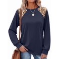 thumbnail image 4 of Ronuti Fall Sweatshirts for Women Long Sleeve Shirts Fashion Casual Crew Neck Pullover Tops, 4 of 10
