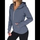 thumbnail image 2 of Sudaderas con Capucha y Cremallera para Mujer, Chaquetas de Forro , Sudaderas de Gran Tamaño, Conjuntos de Moda de Otoño, Suéteres, Ropa de Invierno. Azul Pizarra M, 2 of 9