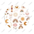 thumbnail image 3 of Motif Dessiné à la Main Boho Motif Polyester Universel Roue de Rechange Housses de Roues pour Remorque RV SUV Camion Campeur, 3 of 5