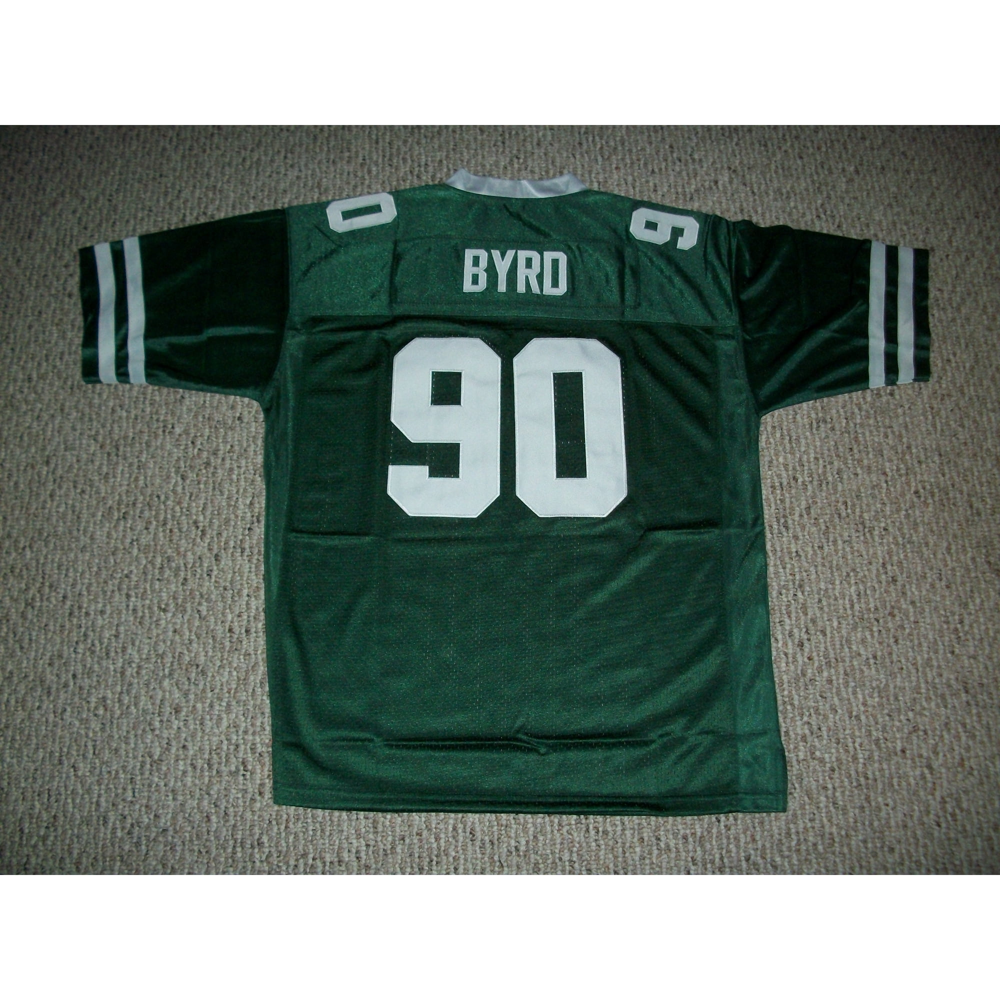 Unsigned Dennis Byrd Jersey #90 New York Custom Stitched Green