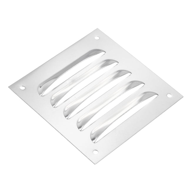 Cubierta de Ventilación Uxcell 5 x 5" Pantalla de Aleación de Aluminio Rejilla de Ventilación HVAC para Cocina Baño Pared Techo