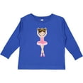 thumbnail image 3 of Inktastic Ballerina with Two Buns Girls Long Sleeve Toddler T-Shirt, 3 of 5