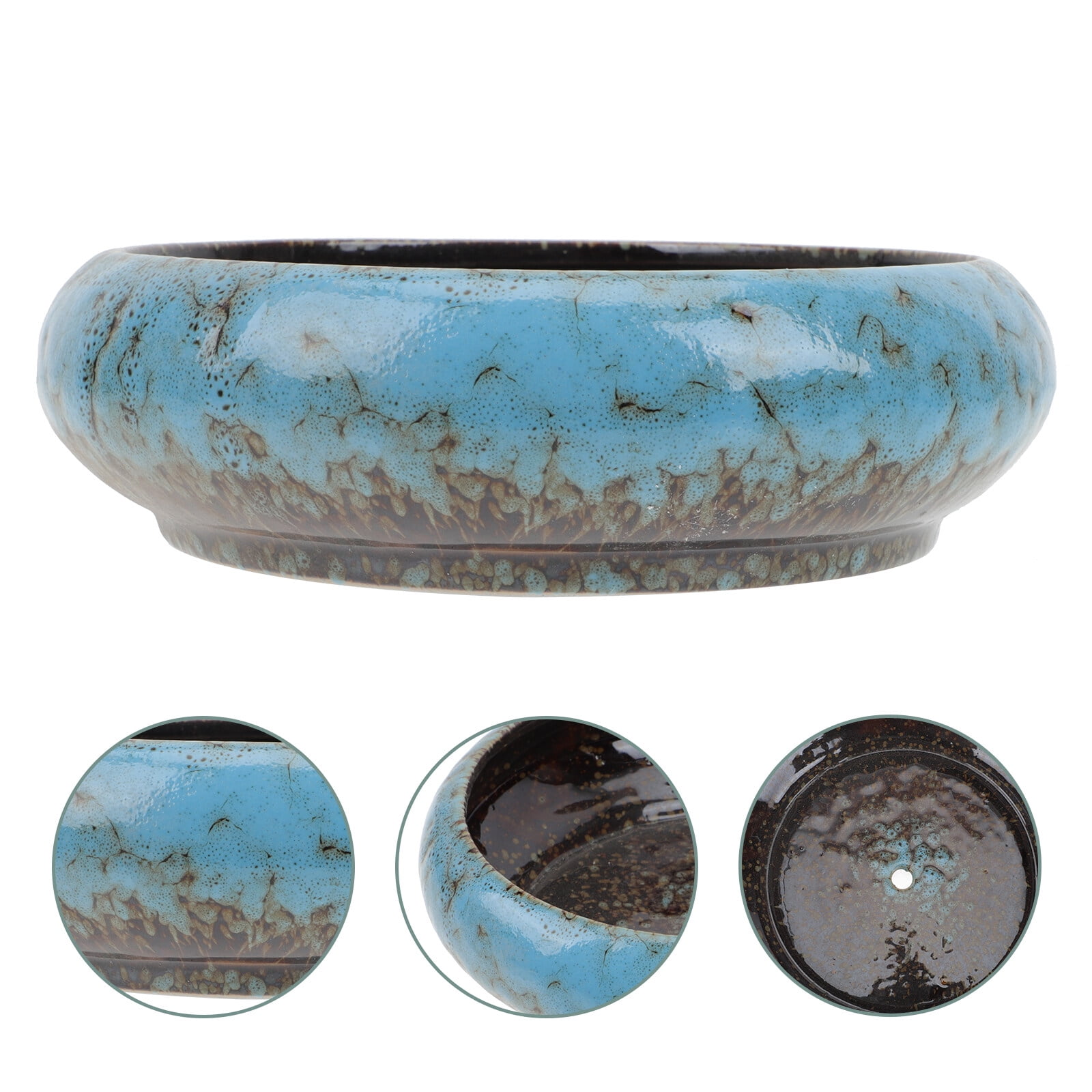 Raindrops Ceramic Flower Pot Retro Style Ceramic Flower Planter Gardening Flower Pot