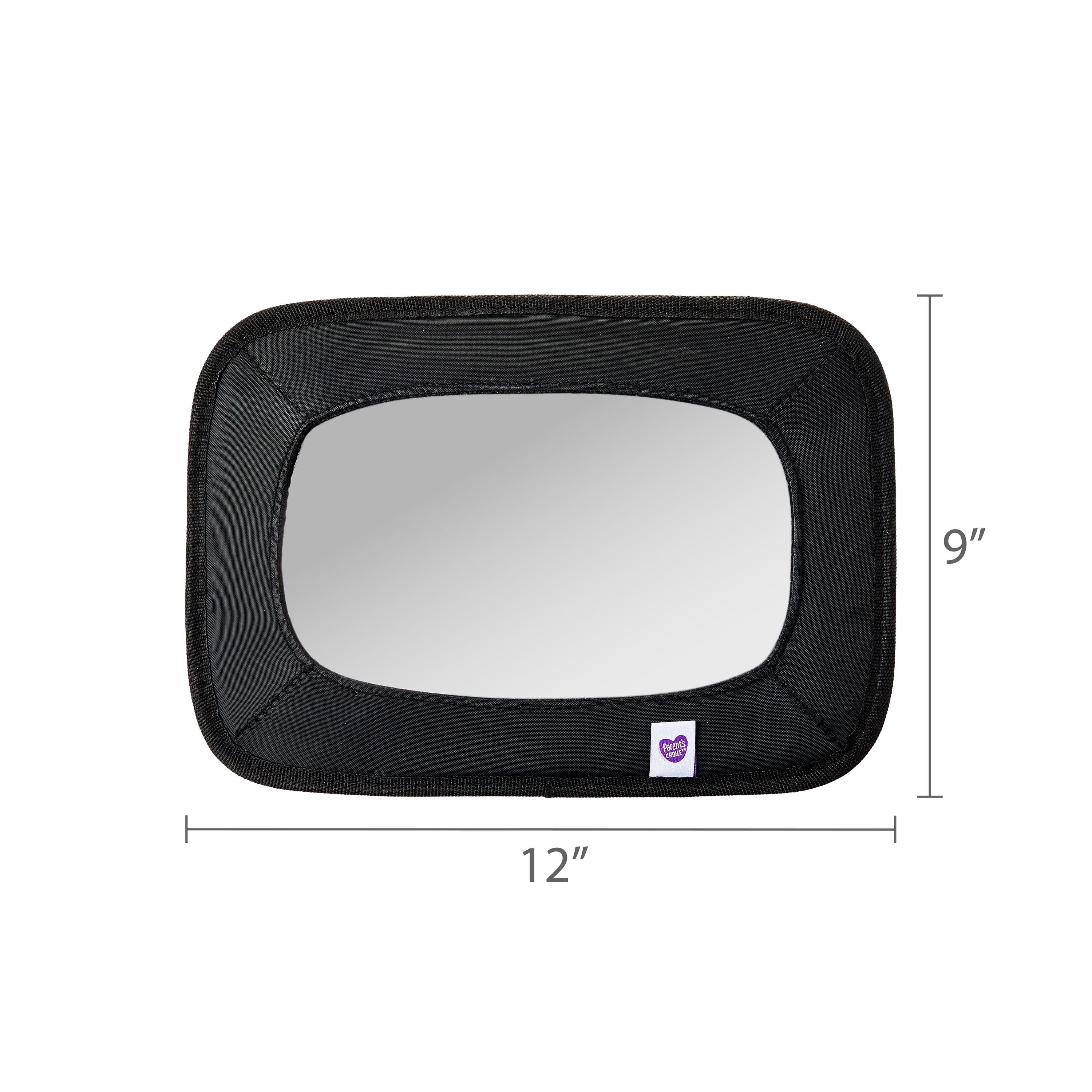 Parent's Choice's Wide View Baby Car Mirror, Crash-Tested, Black, Unisex