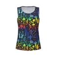 thumbnail image 3 of Picia Magical Mushrooms and Flowers Pattern Women's Workout Tank Top,Breathable Activewear,Slim Fit Athletic Top,Versatile Workout Moisture-wicking top-X-Large, 3 of 9
