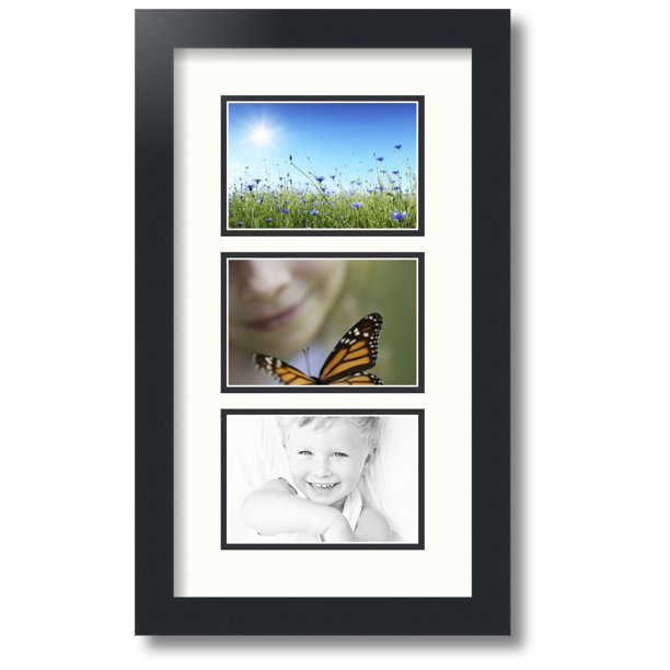 ArtToFrames Collage Photo Picture Frame with 3 4x6 Openings, Framed