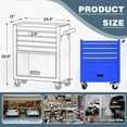 thumbnail image 2 of Aukfa Tool Box, 24.5 in Steel Rolling Tool Chest&Cabinet On Wheels for Garage, 4-Drawer, Blue, 2 of 9