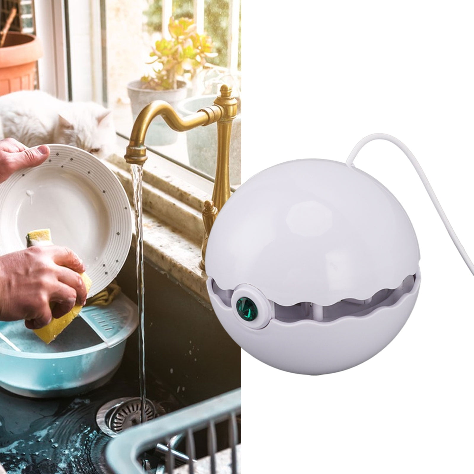 Portable Dishwasher, Utilizing Shock Waves with a Frequency Higher Than 20,000Hz, the Dishwasher Creates High Temperature and High Pressure Microbubbles When in  with Water for