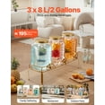 thumbnail image 2 of VEVOR Drink Dispenser 2 Gal Beverage Dispenser for Parties Glass with Stand 3PCS, 2 of 9