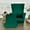 Dark Green, variant on 2-Piece Stretch Wingback Slipcover, Elastic Velvet Armchair Chair Cover Protector, Includes 1pcs Base Protective Cover and 1pcs Cushion Protective Cover, Beige