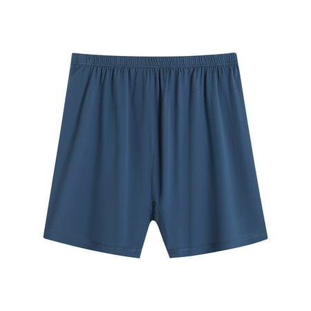 Ashirexll Womens Underwear Plus Size Sleep Shorts for Elderly Women Plus Size Cotton Panties Casual Loose Elastic Waist Shorts Navy 5XL