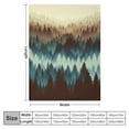 thumbnail image 4 of COMIO Foggy Forest Flannel Blankets, Green Coniferous Tree Silhouette Mist Landscape Watercolor Style Throw Bed Blanket for Sofa Chair Bed, 4 of 6