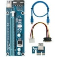 thumbnail image 2 of PCI-E Riser Board 4-pin PCI-E 1x to 16x Adapter Card Graphic Card GPU Extender Board with USB Cable, 2 of 9