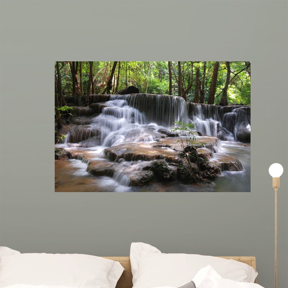 Waterfall Kanchanaburi Thailand Wall Mural by Wallmonkeys Peel and ...