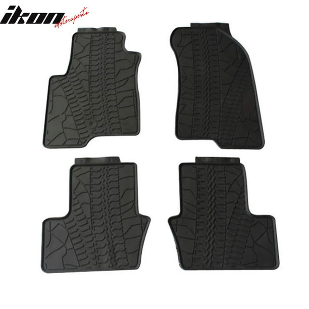 Fits 07 16 Jeep Compass Pvc Rubber Front Rear Floor Mats Black All