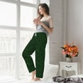 thumbnail image 3 of Fotbe Emerald Green Sparkling Women's Pajama Pants,Sleepwear Pants,Pj Bottoms Drawstring And Pockets-Medium, 3 of 7