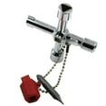 thumbnail image 5 of 2 Pcs 2.91 Inch 4-Way Key, Multi-Functional Utilities Key, Plumbing Key Wrench, Plumber Key Opening Key Tool for Electric Control Water Gas Meter Box Cupboard Cabinet Train, 5 of 5