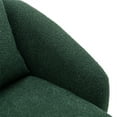 thumbnail image 6 of Accent Chair, Upholstered Leisure Barrel Chair with Curved Back, Modern Single Sofa Chair with Removable Cushion, Club Armchair Reading Chair with Wooden Frame for Living Room Bedroom, Emerald, 6 of 7