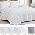 thumbnail image 5 of Chezmoi Collection Austin Queen Oversized Bedspread Set, 3-Piece Lightweight Microfiber Quilted Coverlet for All Seasons, White, 5 of 9