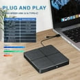 thumbnail image 3 of External Bluray DVD Drive USB 3.0 Portable 3D BD-Combo Player Reader CD DVD Burner for Laptop PC Computer Notebook Windows 11 black, 3 of 6