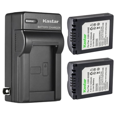 Kastar 2-Pack Battery and AC Wall Charger Replacement for Panasonic CGA-S006 CGA-S006e CGR-S006 CGR-S006e DMW-BMA7 Battery DE-A44 DE-994 DE-994A Charger Leica BP-DC5 Battery Leica V-LUX1 Camera