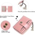 thumbnail image 4 of GHSDFBB Small Wallets for Women, RFID Blocking Genuine Leather Bifold Zippered Pocket Wallet Card Case Purse with ID Window, ZF-Pink, Rfid Wallet, 4 of 7