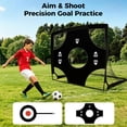 thumbnail image 3 of LNOW Set of 2 Portable 4x3 ft Kids Soccer Goals for Backyard – Toddler Training Equipment with Target, Ball, Cones & Net – Outdoor Sports Gift, 3 of 9