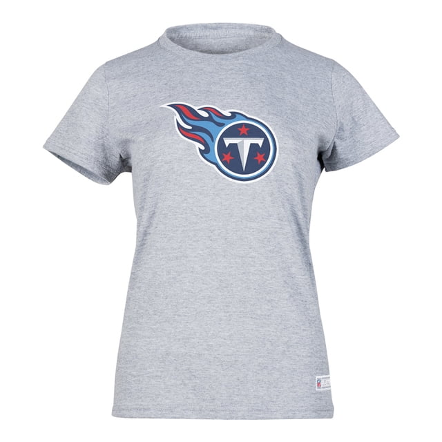 NFL Playera Aficionado Básica Tennessee Titans Gris para Mujer, Talla Mediana