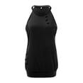 thumbnail image 5 of outfmvch tank top for women halter neck tank summer loose rocker tank sleeveless casual shirts s womens tops black, 5 of 9