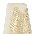 thumbnail image 4 of DecMode 20" Leaf Cream Polystone Vase with Gold Leaf Relief, 4 of 9