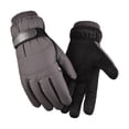 thumbnail image 2 of Guantes de invierno para hombre, gruesos y forrados, antideslizantes, para pantalla táctil, portátiles, térmicos Gris, 2 of 6