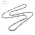 thumbnail image 2 of 925 Italian Sterling Silver 5mm Solid Rope Diamond Cut Chain, FREE Microfiber Cloth, ITProLux Link Mens Womens Necklace, Giorgio Bergamo, 2 of 7