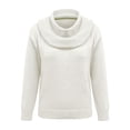thumbnail image 4 of UrbanFashion Women’s Elegant Cowl Collar Knit Sweater Casual Stylish Pullover Top, 4 of 7