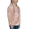 thumbnail image 3 of Kll Unisex Kids Boys Girls Hooded Pocket Pullover Hoodies-Rose Gold Glitter Splatter, 3 of 9