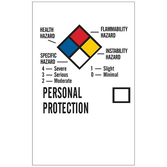 Brady NFPA Label,1-1/4"W,Self-Adh Vinyl,PK500 121163