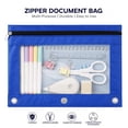 thumbnail image 5 of Pencil Pouch for 3 Ring Binder, Binder Pencil Pouch with Smooth Zipper, Clear Window Pencil Case for Binder, Zipper Pencil Pouches, Big Capacity 3 Ring Binder Pencil Bag,10 x 7in, 5 of 7