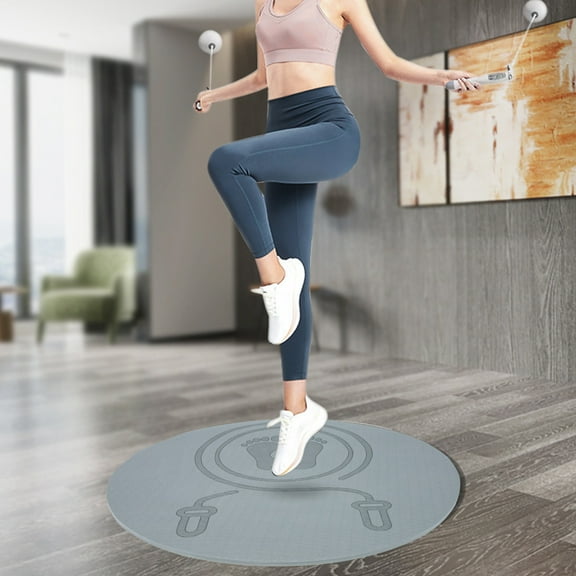 LULULION Multipurpose Grey Fitness Mat for Home Jump Rope Yoga Exercise Mat Comfortable