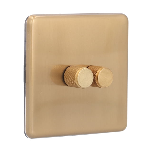 Brass Dimmer Switch,Dimmer Light Switches Elegant Brushed Brass Switch LED Dimmer Switch Rapid Response