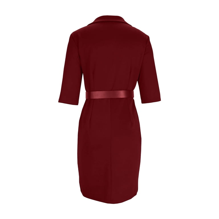 Ailaofu Business Dresses for Women Elegant Long Sleeve Bodycon Pencil Knee Length Formal Dress for Evening Cocktail - Walmart.com Ailaofu Business Dresses for Women Elegant Long Sleeve Bodycon Pencil Knee Length Formal Dress for Evening Cocktail - Walmart.com