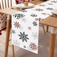 thumbnail image 3 of Winter Snowflakes Table Runner, Seasonal Christmas Holiday Table Runner for Kitchen Home Decor, 13x72 Inch Winter Snowflake Table Decoration for Home Party Décor, 3 of 6