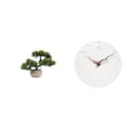 thumbnail image 1 of Árbol bonsái artificial,Bonsái artificial para decoración de escritorio o interior,Bonsái artificial,planta falsa en maceta.,Reloj de pared,Reloj de pared decorativo para baño o dormitorio, 1 of 8