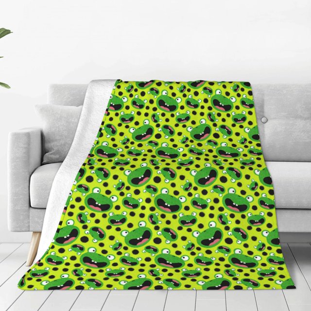 Balery Frogs Manta de Felpa Suave y Acogedora – Cobija de Franela Aterciopelada para Cama, Lavable y Cálida para Sofá, Mascotas, Transpirable-60"x50"