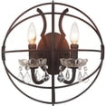 thumbnail image 1 of CWI Lighting Campechia 2 Light Wall Sconce Brown Finish Home Decor, 1 of 2