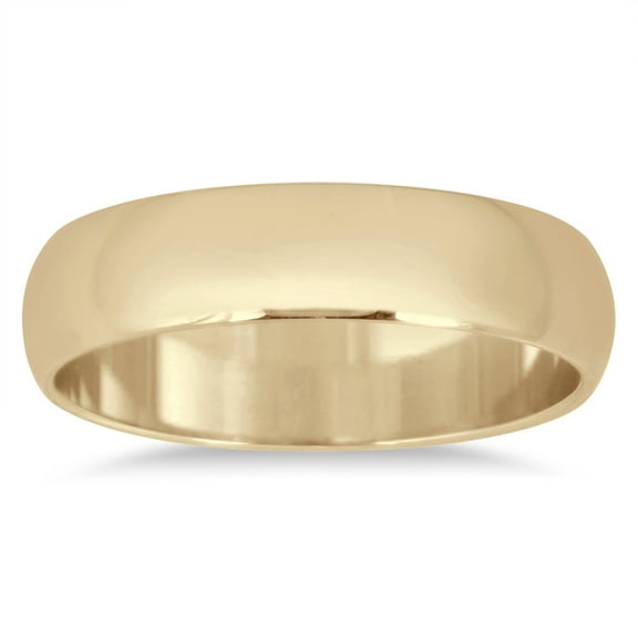 SZUL Women's 4mm Domed Comfort Fit Wedding Band in 14K Yellow Gold