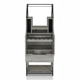 thumbnail image 4 of Furniture of America Robble Industrial Wood Wine Cabinet in Vintage Gray Oak, 4 of 7
