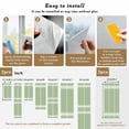 thumbnail image 6 of Sage Green Window Privacy Film, Farmhouse Sage Green White Striped Static Cling UV Sun Blocking Heat Control Window Tint Day and Night, Non-Adhesive One Way Windows Privacy Cover 17.7''x78.7'', 6 of 7