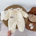 thumbnail image 2 of Odeerbi Baby Boys Girls Clothes Baby Jumpsuit Romper Young Children Winter Clothes Soft Warm Pajamas Children's Holiday Role Play Birthday Gift White 0-3 Months, 2 of 9