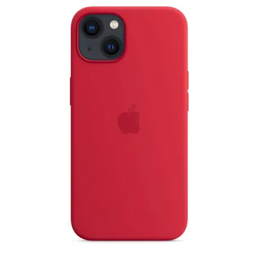 For iPhone 13 Silicone Phone case with MagSafe -Red