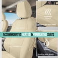 thumbnail image 3 of For 2021-2024 Toyota Sienna FH Group PU Leather Custom Fit Waterproof Car Seat Covers - Solid Beige Front Seats, 3 of 4
